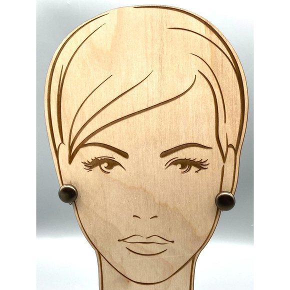 Vintage Bronze Pearl Earrings, Classic and Timeless Jewelry, Rich Chocolate Brow - Picture 3 of 6